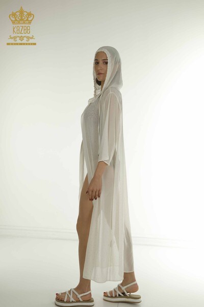 فستان نسائي بحري بقلنسوة - 7772 | kazee - Thumbnail (2)