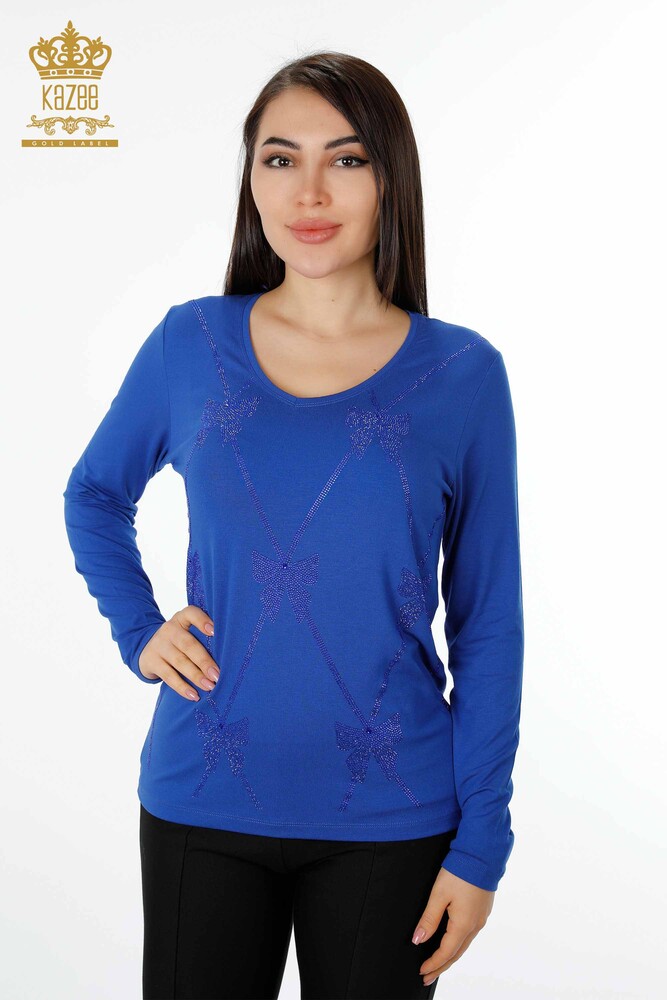 All'ingrosso Camicetta da donna - Modellato - Blu scuro - 79003 | KAZEE - 1