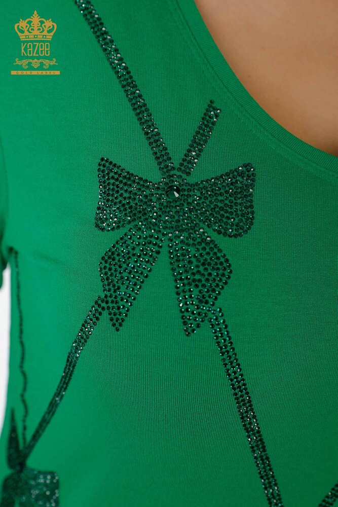 All'ingrosso Camicetta da donna - Modellato - Verde - 79003 | KAZEE - 3