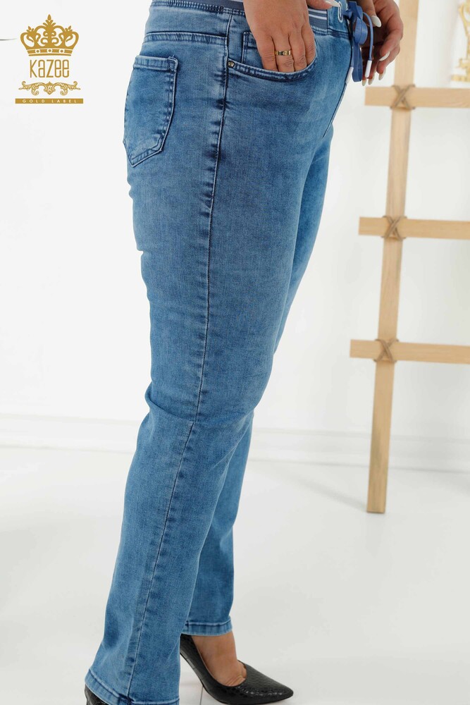 All'ingrosso Jeans da donna - Vita Elastico - Blu - 3678 | KAZEE - 6