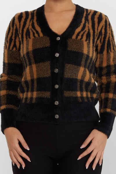 Angora Cardigan Buttoned Black-Brown - 30586 | KAZEE (Set of 3 S-M-L) - 3