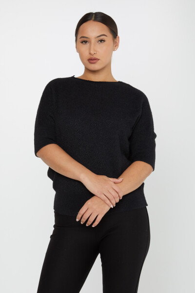 Angora Knitwear Bat Sleeve Crew Neck Czarny - 30293 | KAZEE (zestaw 3 sztuk S-M-L) - 2