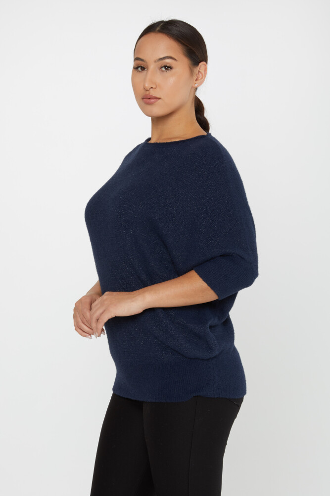 Angora Knitwear Bat Sleeve Crew Neck Granatowy - 30293 | KAZEE (zestaw 3 sztuk S-M-L) - 2