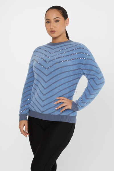 Angora Sweater Beaded Blue - 30189 | KAZEE (Set of 3 S-M-L) - 2