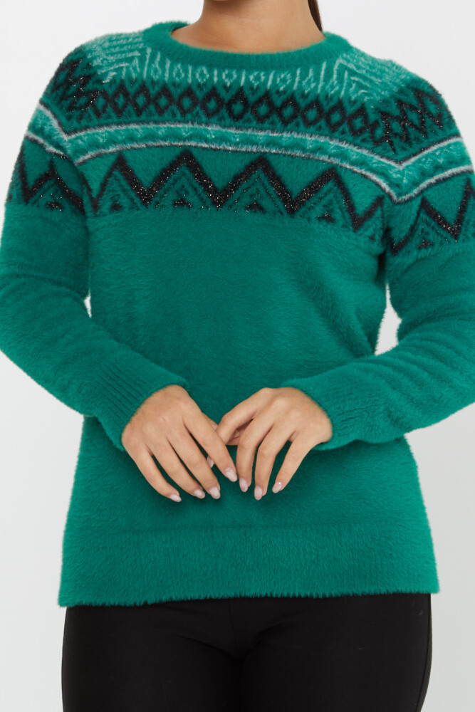 Angora Sweater Patterned Green - 30682 | KAZEE (Set of 3 S-M-L) - 3