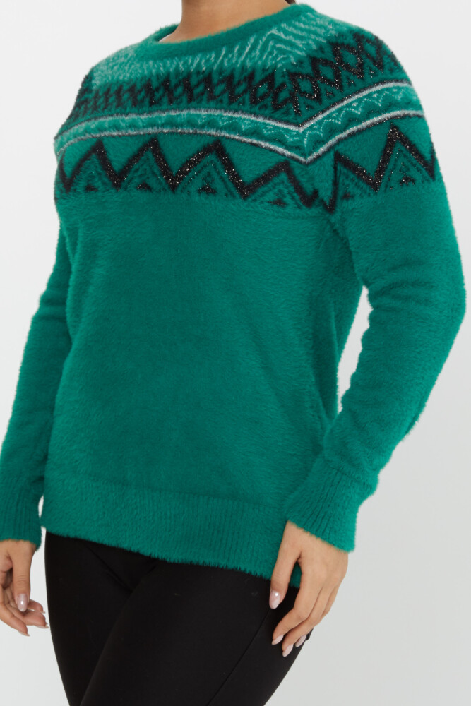 Angora Sweater Patterned Green - 30682 | KAZEE (Set of 3 S-M-L) - 4