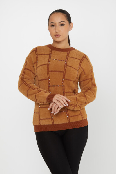 Angora Sweater Stone Embroidered Brown - 30209 | KAZEE (Set of 3 S-M-L) - 1