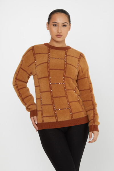 Angora Sweater Stone Embroidered Brown - 30209 | KAZEE (Set of 3 S-M-L) - 2