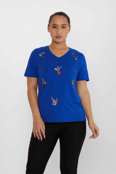 Blouse Bird Stone Embroidered Saks - 80111 | KAZEE (Set of 3 M-L-XL) 