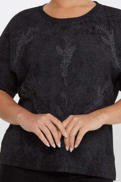 Blouse Leaf Embroidered Black - 79993 | KAZEE (Set of 3 M-L-XL) - 3