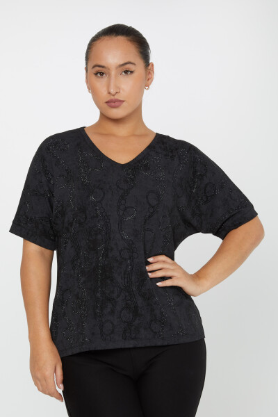 Blouse Short Sleeve Black - 79991 | KAZEE (Set of 3 M-L-XL) - 2