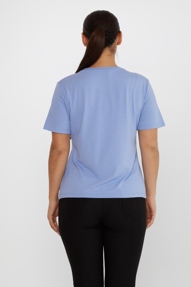 Blusa Bordada Azul - 80109 | KAZEE (Juego de 4 tallas M-L-XL-2XL) - 5