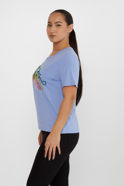 Blusa Bordada Azul - 80109 | KAZEE (Juego de 4 tallas M-L-XL-2XL) - 2