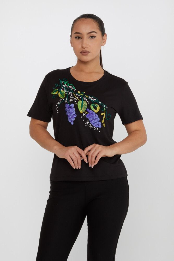 Blusa Bordada Negra - 80109 | KAZEE (Juego de 4 tallas M-L-XL-2XL) - 1