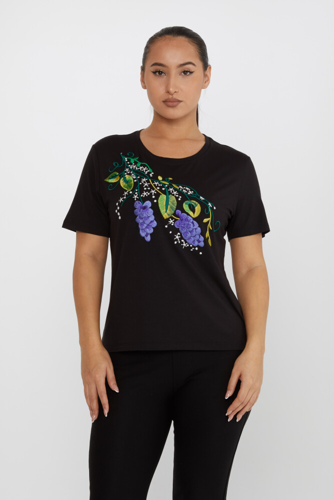 Blusa Bordada Negra - 80109 | KAZEE (Juego de 4 tallas M-L-XL-2XL) - 2