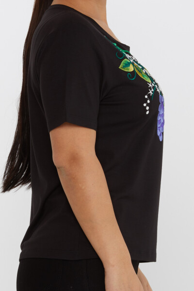 Blusa Bordada Negra - 80109 | KAZEE (Juego de 4 tallas M-L-XL-2XL) - 4