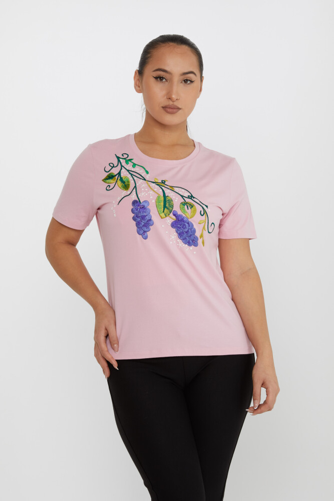 Blusa Bordada Rosa - 80109 | KAZEE (Juego de 4 tallas M-L-XL-2XL) - 1