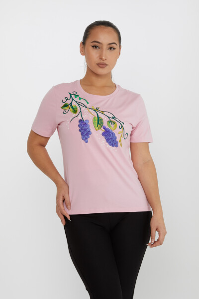 Blusa Bordada Rosa - 80109 | KAZEE (Juego de 4 tallas M-L-XL-2XL) 