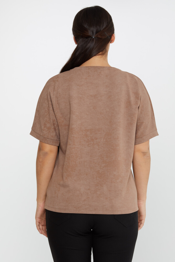 Blusa Color Piedra Bordada Marrón Claro - 79986 | KAZEE (Juego de 3 M-L-XL) - 5