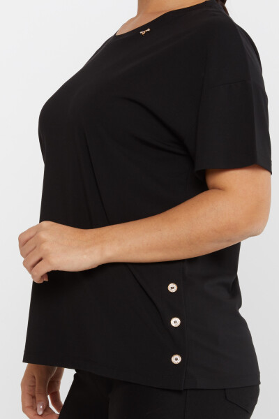 Blusa con Botones Piedra Negro - 79998 | KAZEE (Juego de 3 M-L-XL) - 4