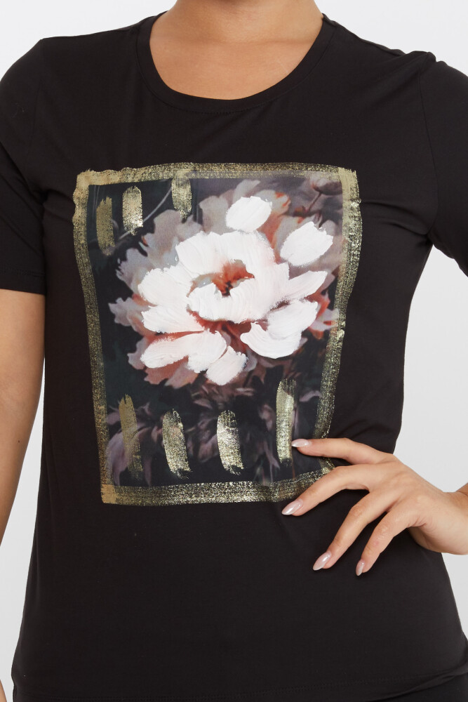 Blusa Estampado Floral Negro - 79910 | KAZEE (Juego de 4 M-L-XL-2XL) - 3