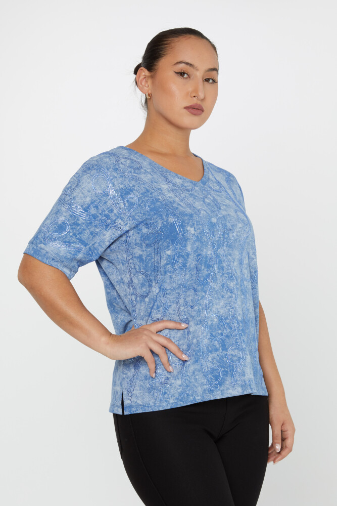 Blusa Manica Corta Blu - 79991 | KAZEE (Set da 3 M-L-XL) - 2