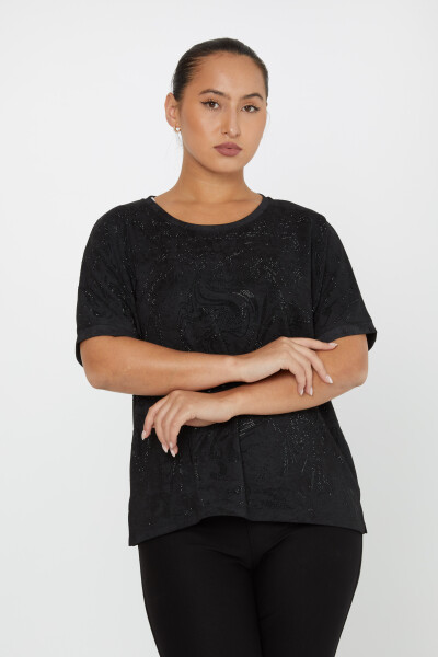 Blusa Modello Pietra Ricamata Nera - 79990 | KAZEE (Set da 3 M-L-XL) 