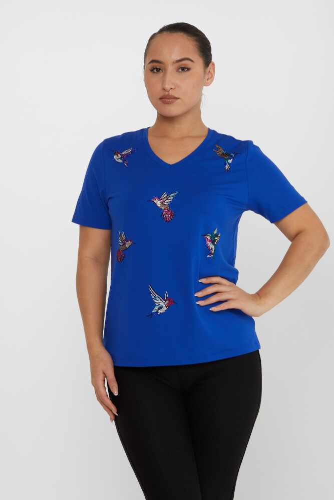 Blusa Pájaro Piedra Bordada Saks - 80111 | KAZEE (Juego de 3 tallas M-L-XL) - 2