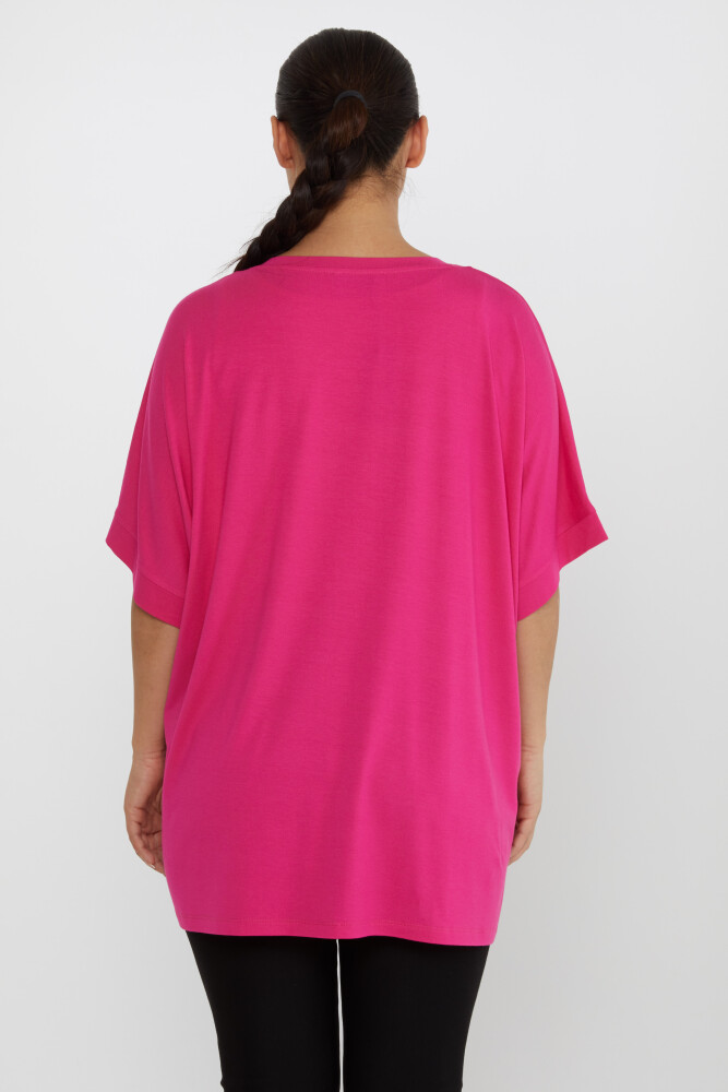 Blusa Piedra Bordada Fucsia - 80110 | KAZEE (Juego de 4 tallas M-L-XL-2XL) - 5