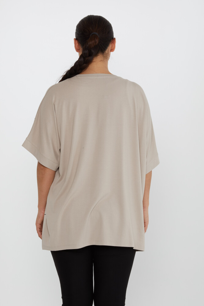 Blusa Piedra Bordada Visón - 80110 | KAZEE (Juego de 4 tallas M-L-XL-2XL) - 5