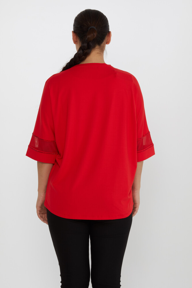 Blusa Tul Rojo - 80112 | KAZEE (Juego de 4 tallas M-L-XL-2XL) - 5