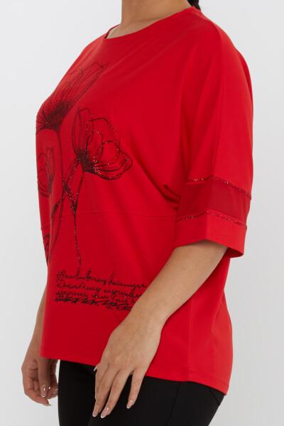 Blusa Tul Rojo - 80112 | KAZEE (Juego de 4 tallas M-L-XL-2XL) - 4