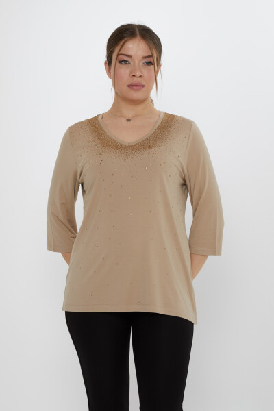 Bluza Brodata Pietra Bej - 80034 | KAZEE (Set de 3 M-L-XL) 