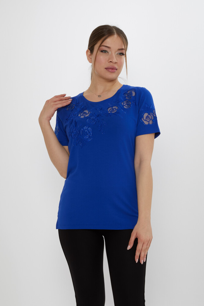 Блузка Сакс с узором роза - 80125 | KAZEE (набор из 3 шт. M-L-XL) - 2