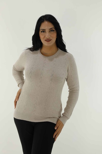 Col Rond Basique Beige - 31004 | KAZEE (Lot de 4 M-L-XL-XXL) - Thumbnail