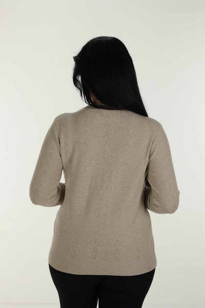 Col Rond Basique Beige - 31004 | KAZEE (Lot de 4 M-L-XL-XXL) - Thumbnail