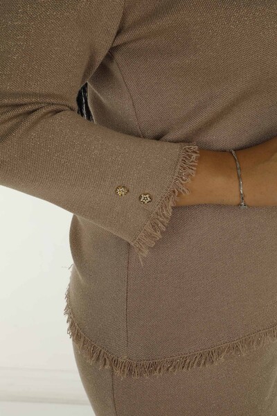 Costume Double Tricot Manches Longues Beige - 30868 | KAZÉE - Thumbnail