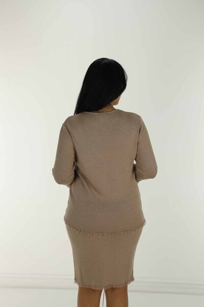 Costume Double Tricot Manches Longues Beige - 30868 | KAZÉE - Thumbnail