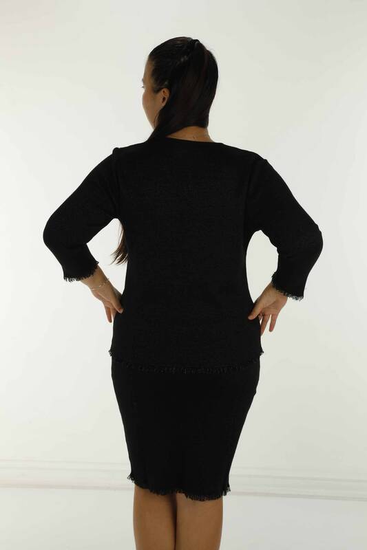 Costume Double Tricot Manches Longues Noir - 30868 | KAZÉE