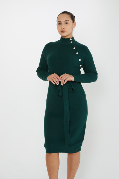 Dress Button Detailed Olive - 30283 | KAZEE (Set of 4 S-M-L-XL) 