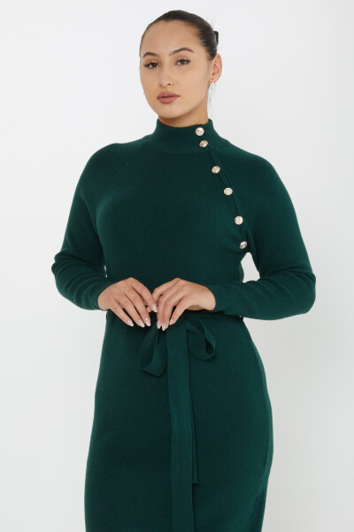 Dress Button Detailed Olive - 30283 | KAZEE (Set of 4 S-M-L-XL) - 3