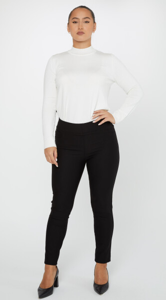 Elastic Waist Trousers Black - 3202 | KAZEE (Set of 4 36-38-40-42) - 1