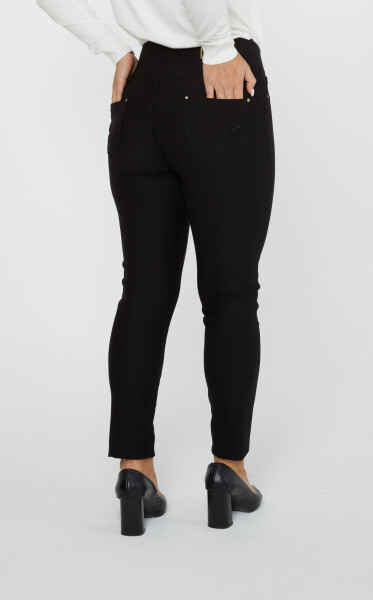 Elastic Waist Trousers Black - 3202 | KAZEE (Set of 4 36-38-40-42) - 6