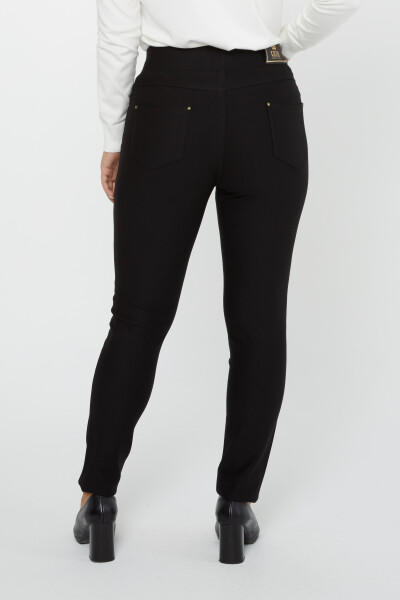 Elastic Waist Trousers Black - 3735 | KAZEE (Set of 4 42-44-46-48) - 6