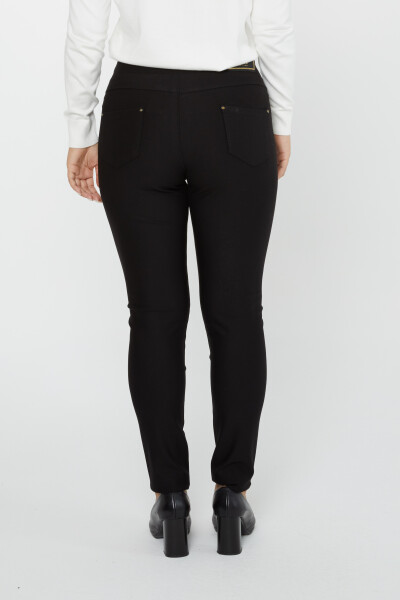 Elastic Waist Trousers Black - 3779 | KAZEE (Set of 4 42-44-46-48) - 6