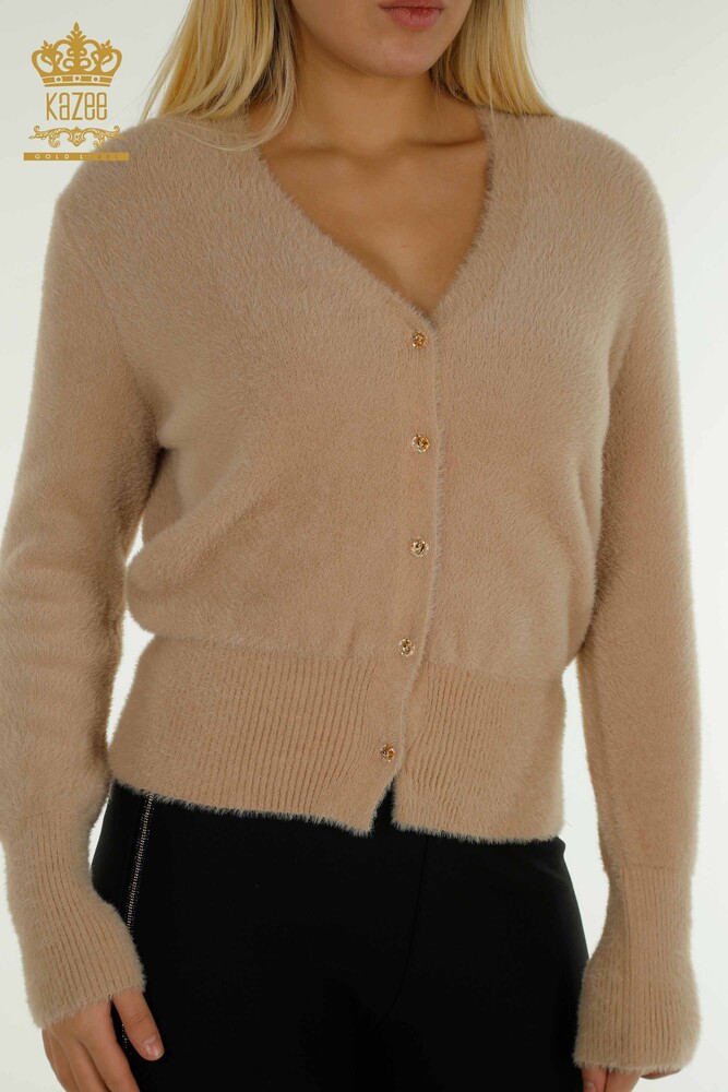 Cardigan cu ridicata pentru femei Angora Beige - 30447 | KAZEE - 2