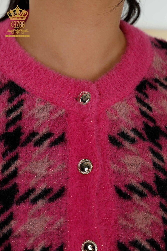 Cardigan cu ridicata pentru femei Angora Fuchsia - 30128 | KAZEE - 3