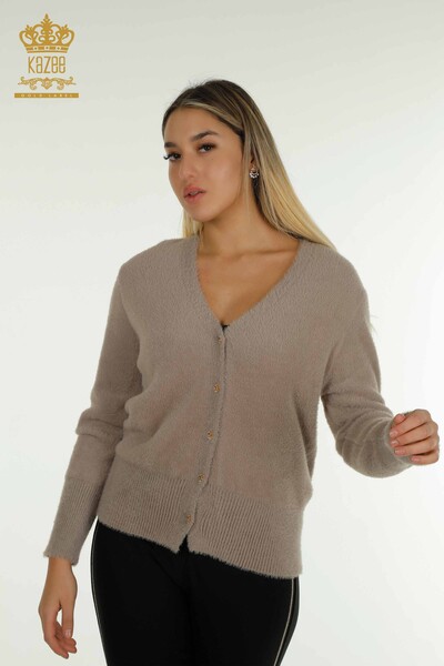 Cardigan cu ridicata pentru femei Angora Gri - 30447 | KAZEE 