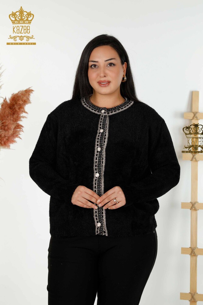 Cardigan cu ridicata pentru femei Angora Black - 30183 | KAZEE - 1