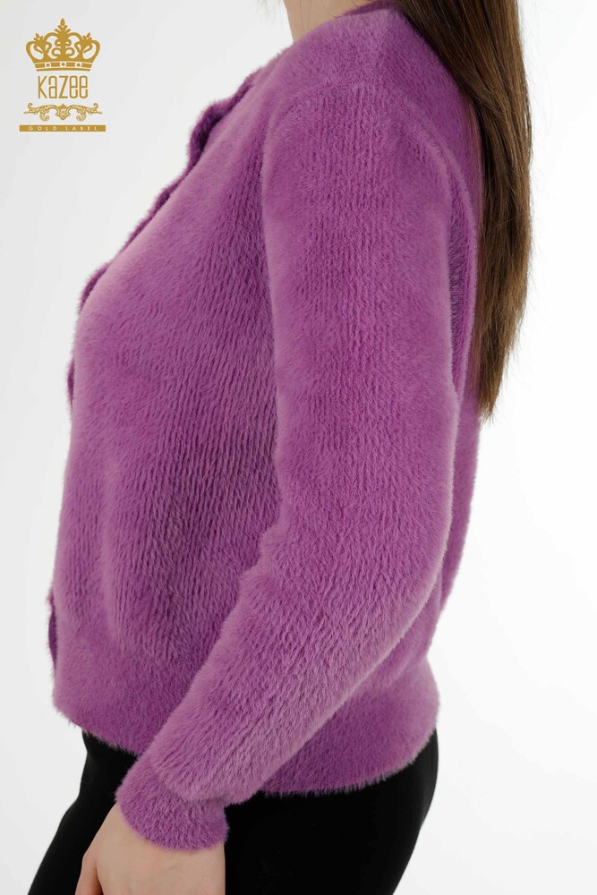 Cardigan cu ridicata pentru femei Angora Dark Lilac - 19099 | KAZEE - 4